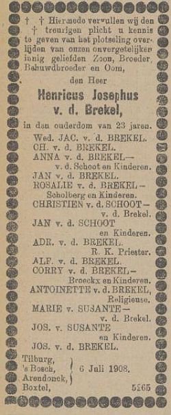 Nieuwe Tilbursche Courant 9 juli 1908